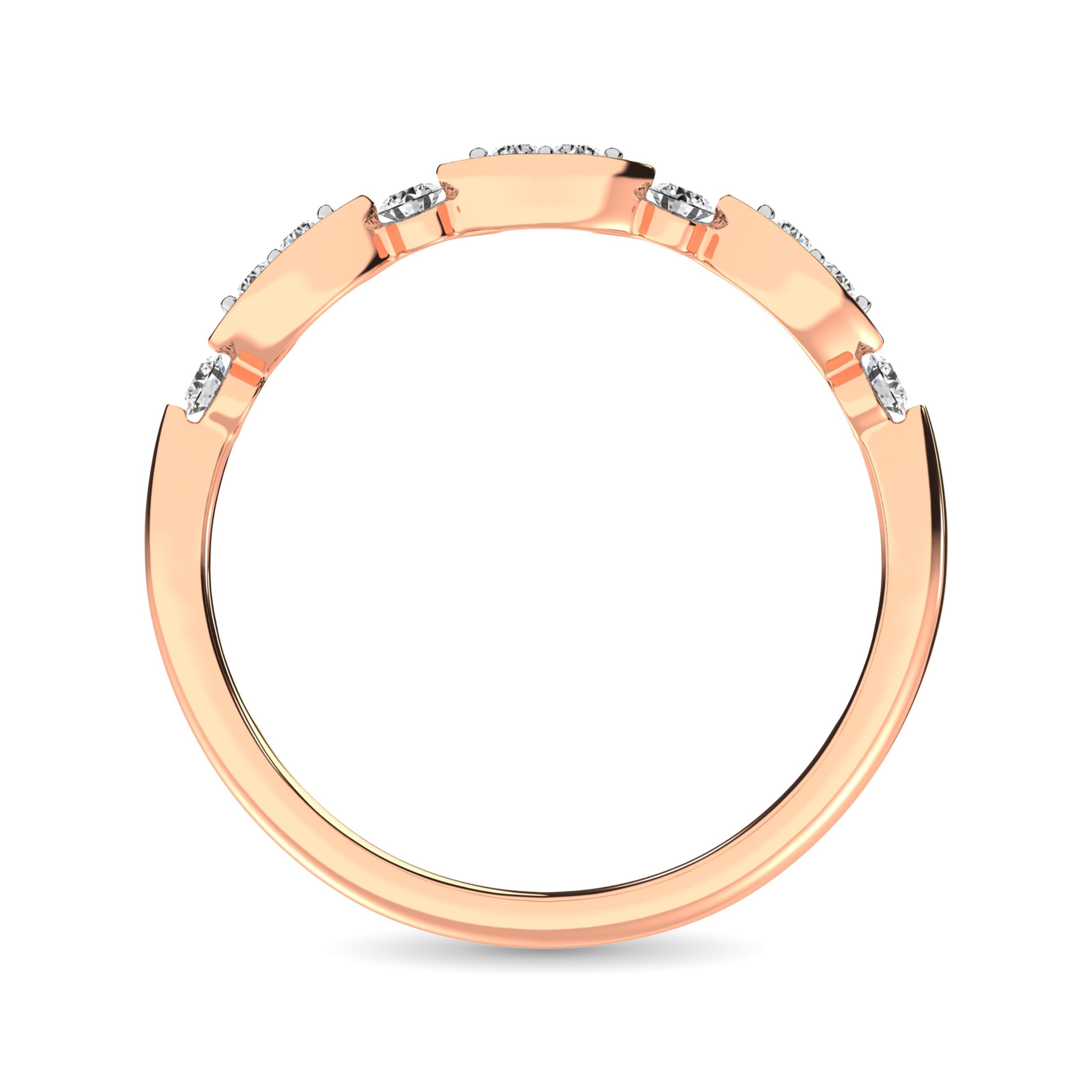 Diamond 1/5 Ct.Tw. Stack Band in 10K Rose Gold