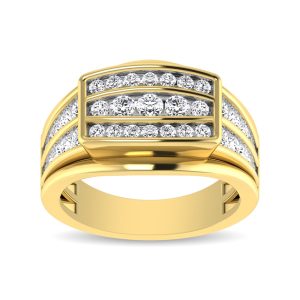 10K Yellow Gold 1 1/2 Ct.Tw. Diamond Mens Fashion Ring