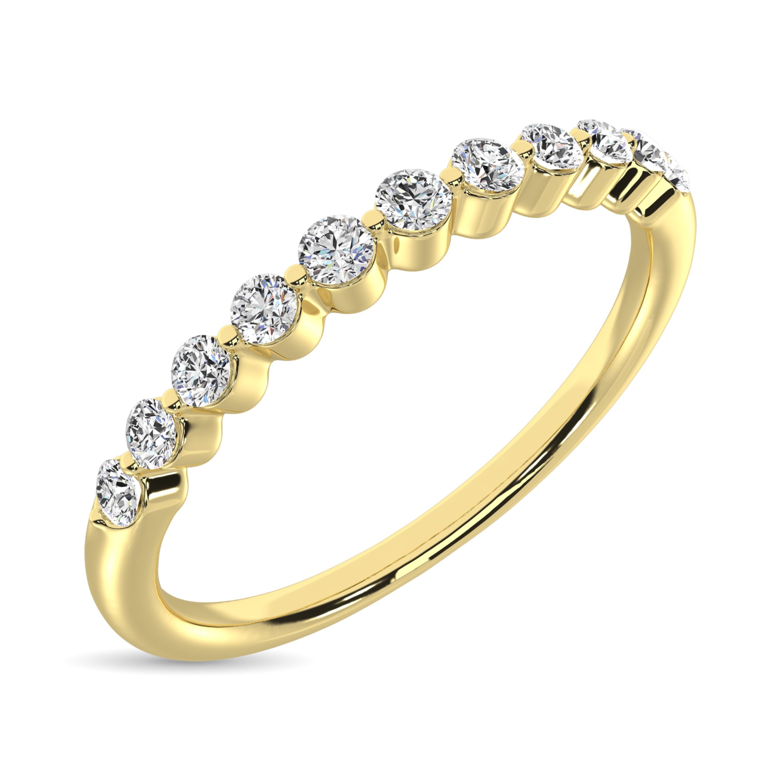 10K White Gold Diamond 1/4 Ct.Tw. Anniversary Ring