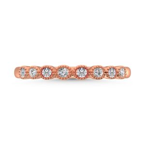 Diamond 1/6 Ct.Tw. Stack Band in 10K Rose Gold