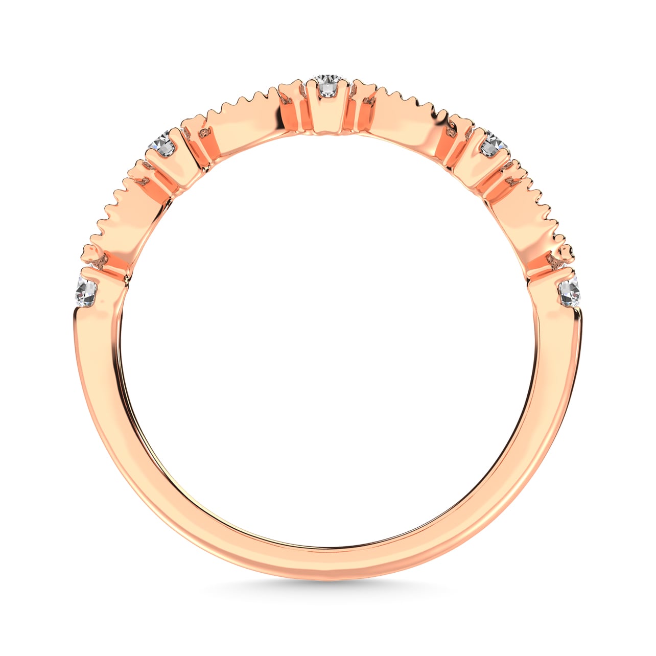 Diamond 1/4 Ct.Tw. Stackable Band in 14K Rose Gold
