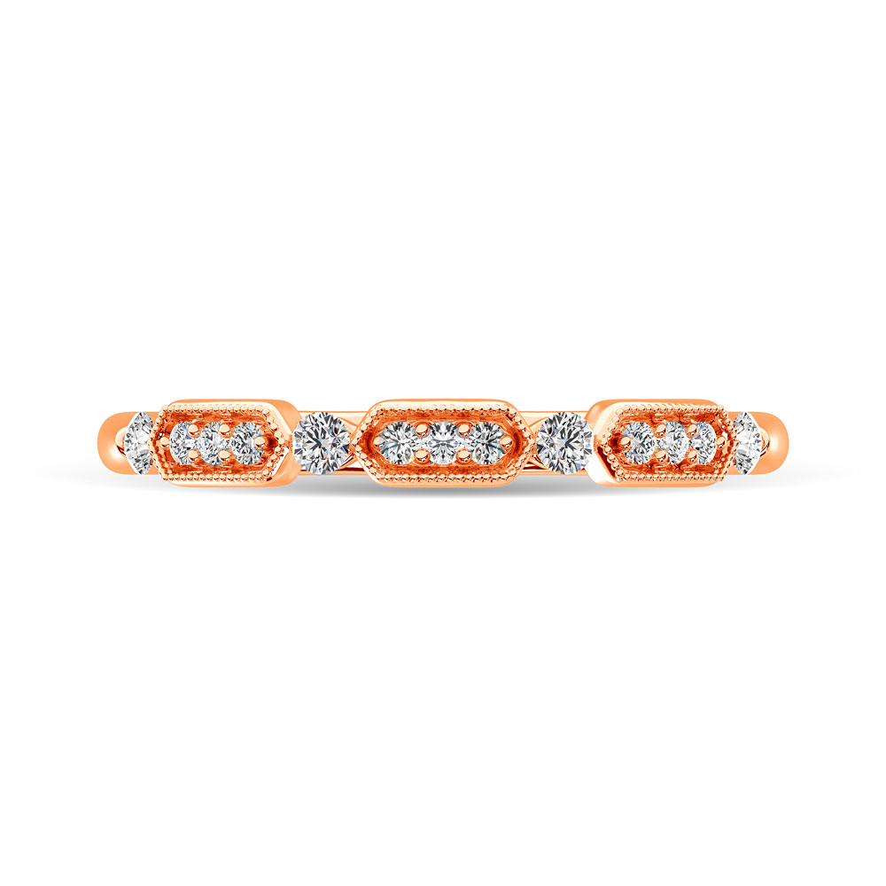 Diamond 1/6 Ct.Tw. Stack Band in 14K Rose Gold