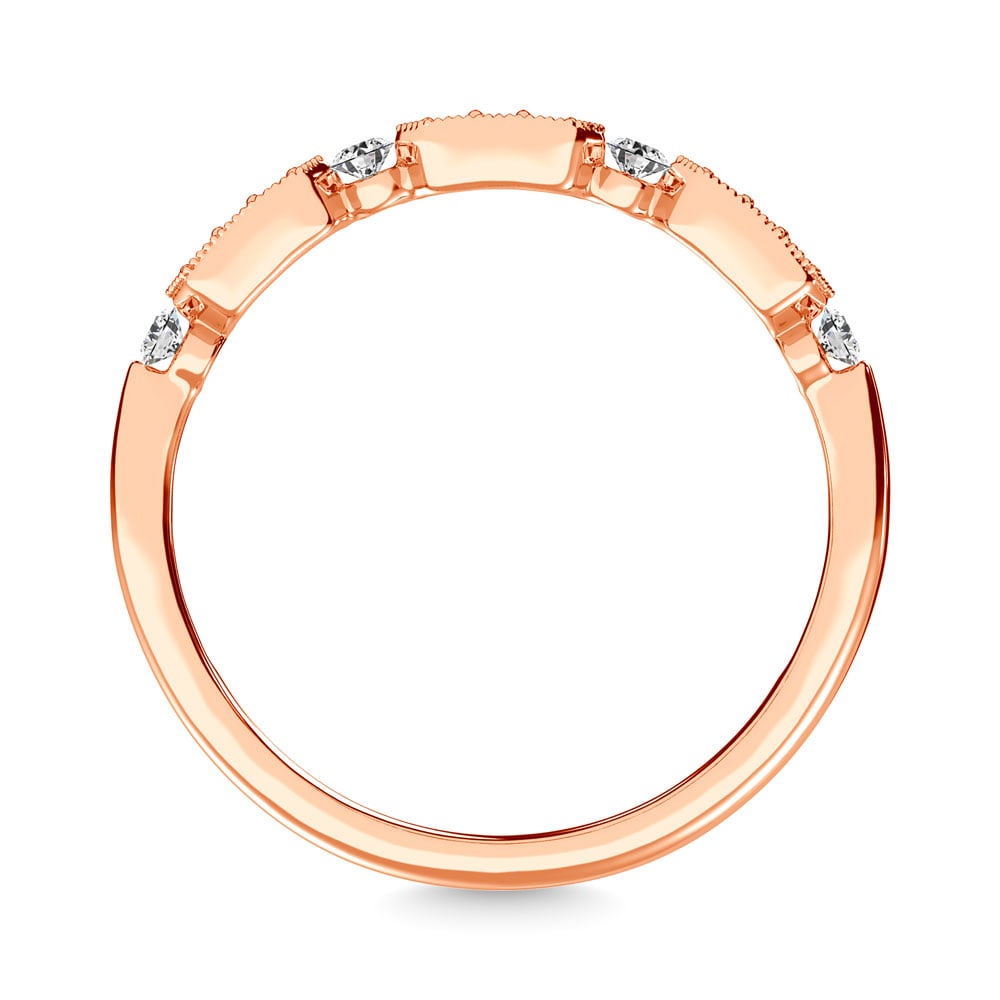 Diamond 1/6 Ct.Tw. Stack Band in 14K Rose Gold