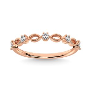 Diamond 1/5 Ct.Tw. Stackable Ring in 14K Rose Gold