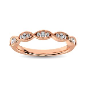 Diamond 1/5 Ct.Tw. Stack Band in 14K Rose Gold