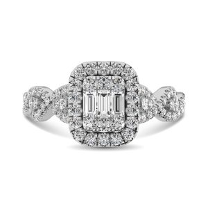 Diamond 1 Ct.Tw. Engagement Ring in 14K White Gold