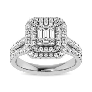 Diamond 1 Ct.Tw. Engagement Ring in 14K White Gold