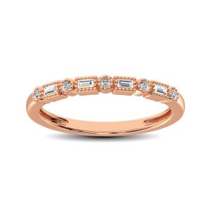 Diamond Wedding Band 1/10 Ct.tw in 10K Rose Gold