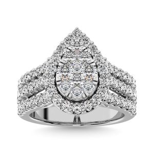 Diamond 2 Ct.Tw. Pear Shape Engagement Ring in 14K White Gold