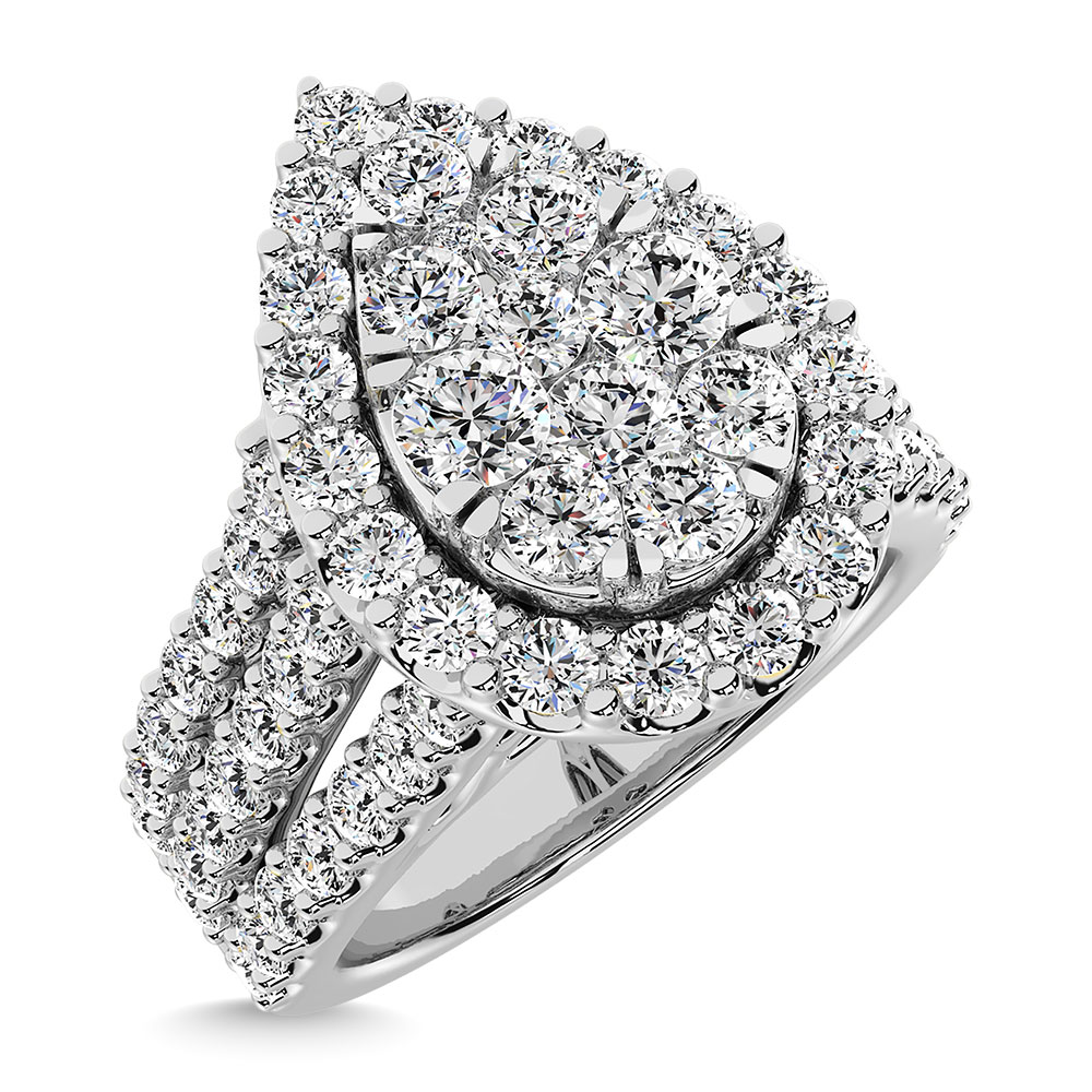 Diamond 2 Ct.Tw. Pear Shape Engagement Ring in 14K White Gold