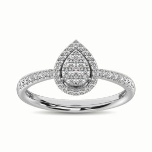 14K White Gold 2/5 Ct.Tw. Diamond Fashion Ring
