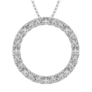 Circle Frame Diamond 1/2 Ct.Tw. Pendant