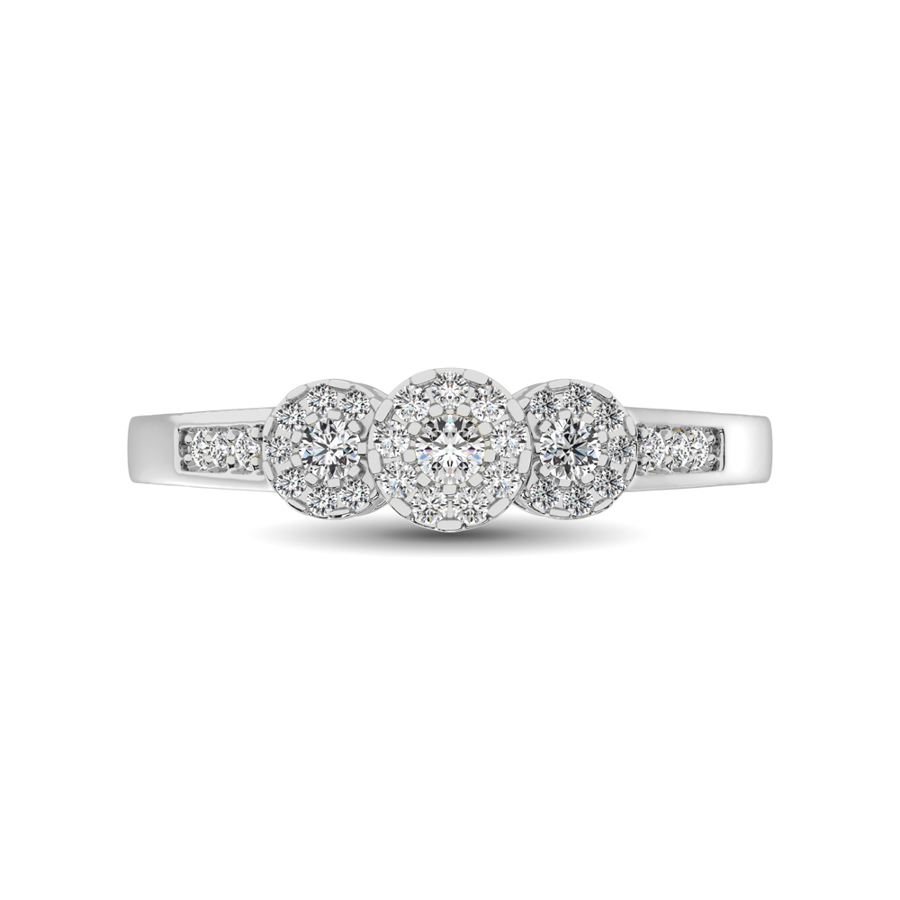 10K White Gold 1/3 Ct.Tw. Diamond Fashion Ring