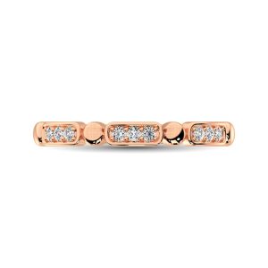 14K Rose Gold 1/10 Ct.Tw. Diamond Stackable Band