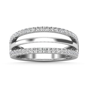 Diamond 1/2 Ct.Tw. Guard Ring in 14K White Gold