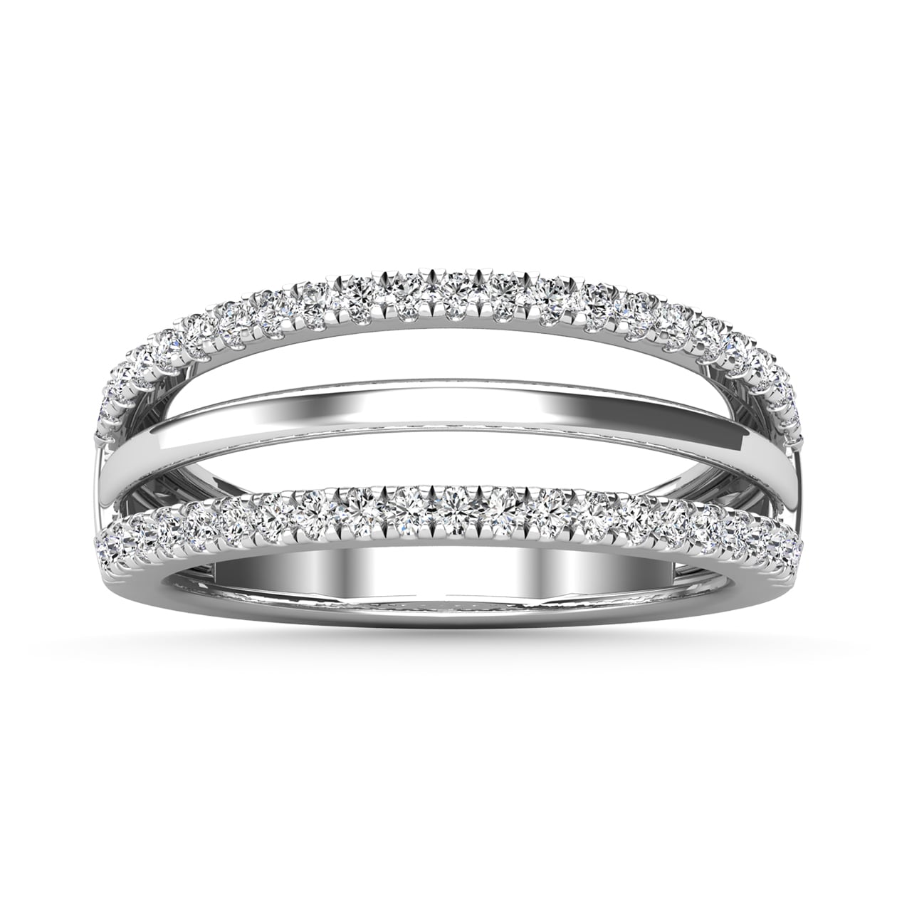 Diamond 1/2 Ct.Tw. Guard Ring in 14K White Gold