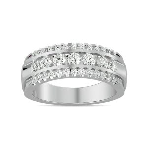Diamond 1 Ct.tw Machine Band in 14K White Gold