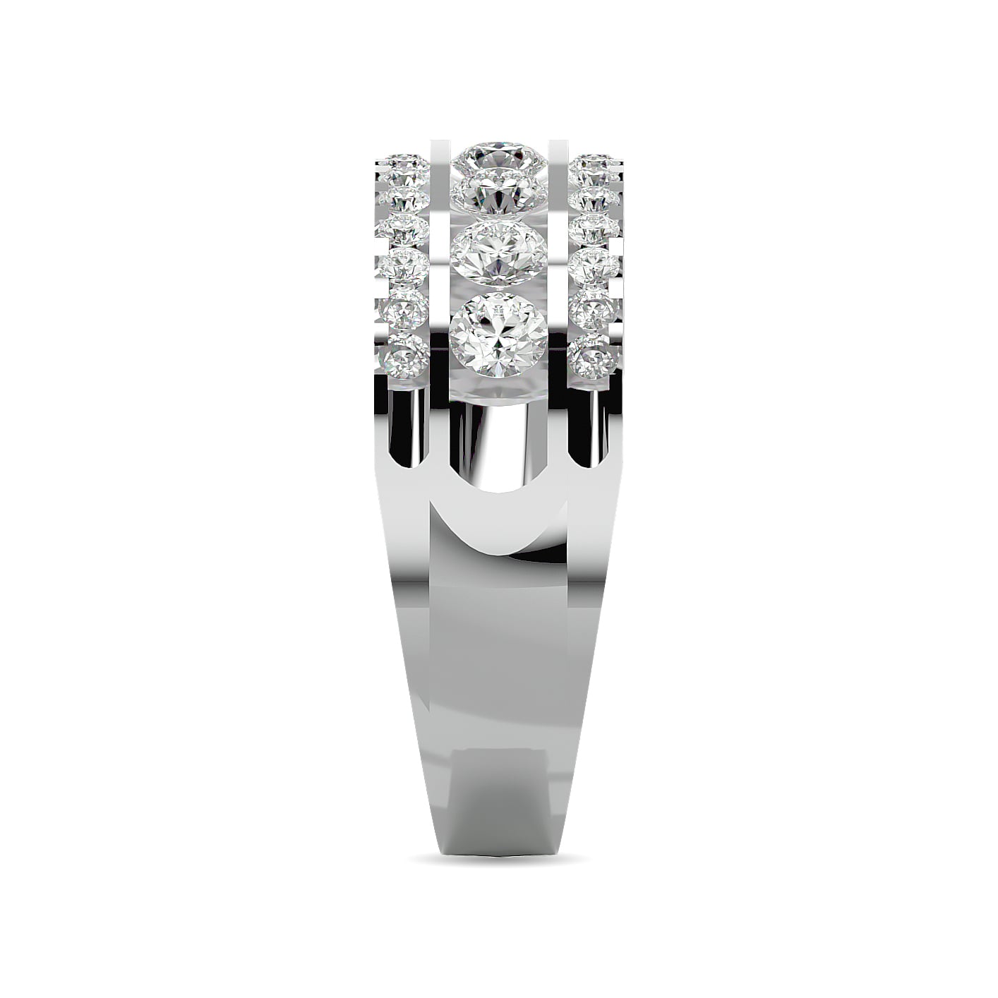 Diamond 1 Ct.tw Machine Band in 14K White Gold