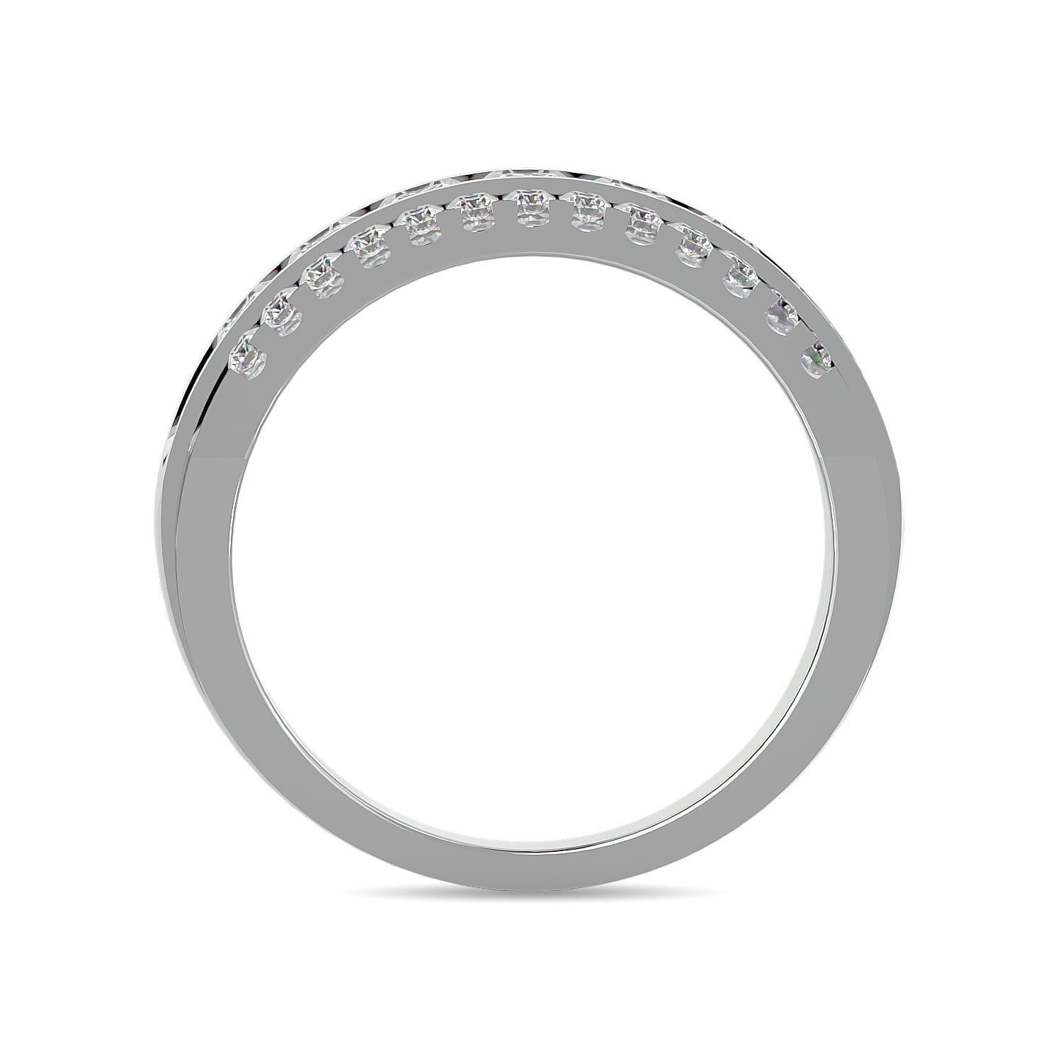 Diamond 1 Ct.tw Machine Band in 14K White Gold