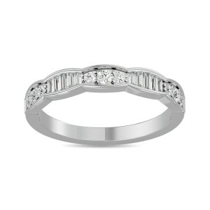 Diamond 1/3 Ct.tw Stack Band in 14K White Gold