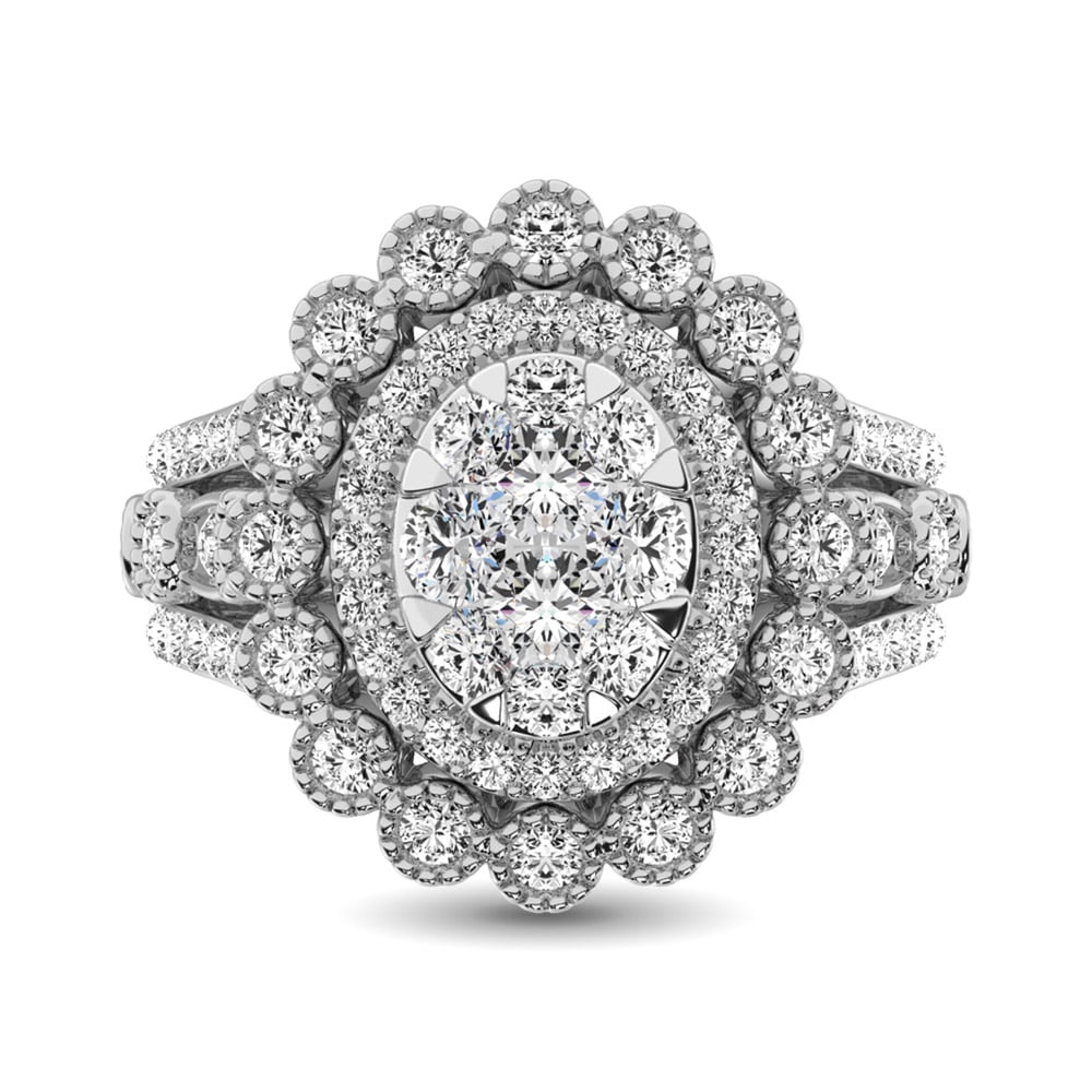 14K White Gold 2 Ct.Tw. Diamond Engagement Ring