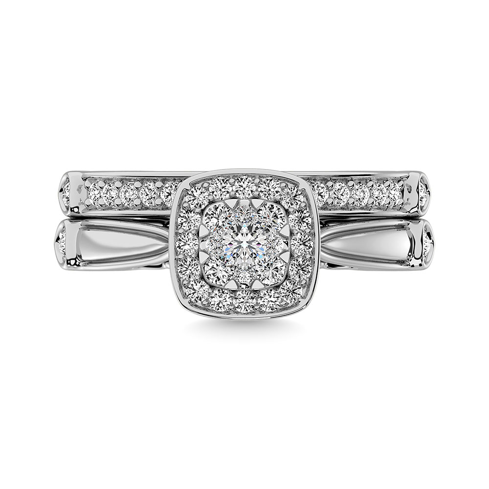 Diamond 1/2 Ct.Tw. Bridal Ring in 14K White Gold