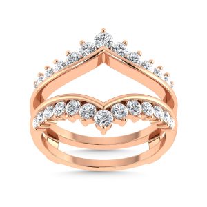 Diamond 1/2 Ct.Tw. Guard Ring in 14K Rose Gold