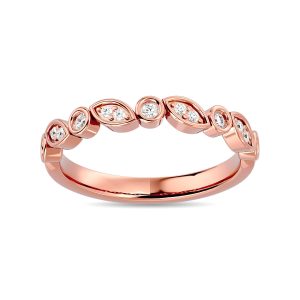 Diamond 1/6 Ct.tw Stack Band in 14K Rose Gold