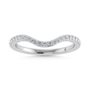 14K White Gold 1/6 Ct.Tw. Diamond Fashion Band