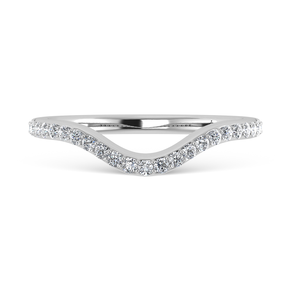 14K White Gold 1/6 Ct.Tw. Diamond Fashion Band