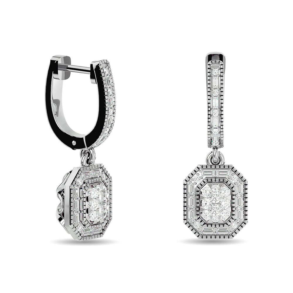 Diamond 5/8 Ct.tw Fashion Earrings in 14K White Gold