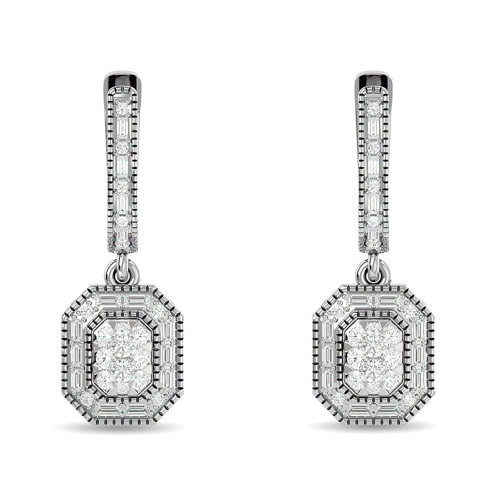 Diamond 5/8 Ct.tw Fashion Earrings in 14K White Gold