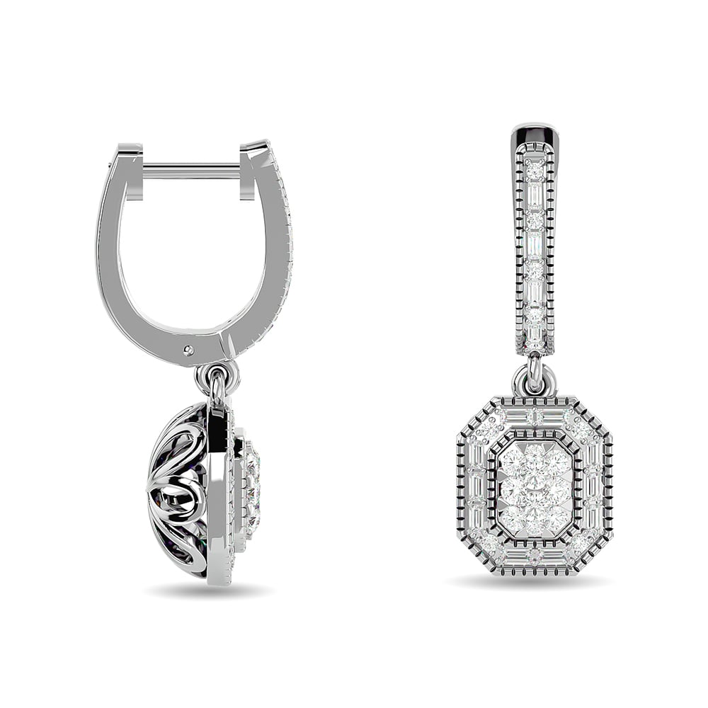 Diamond 5/8 Ct.tw Fashion Earrings in 14K White Gold