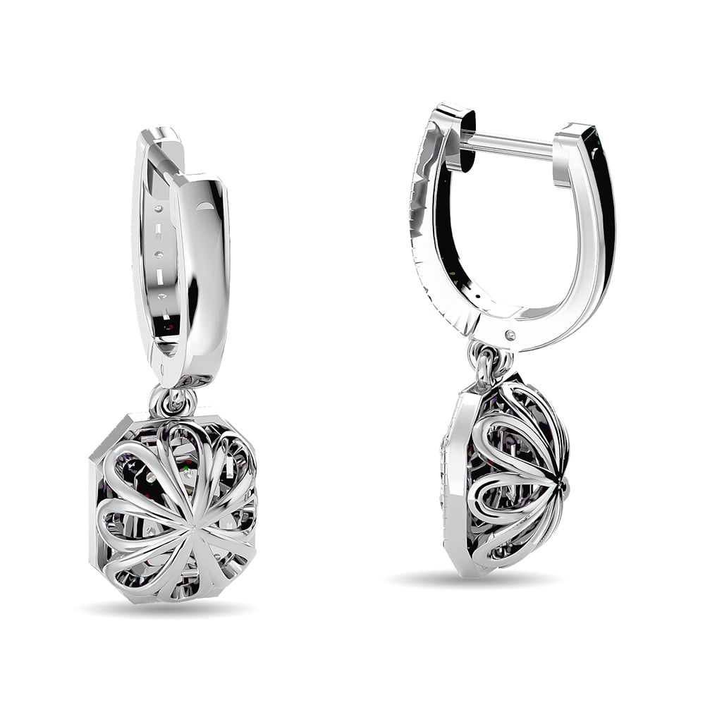 Diamond 5/8 Ct.tw Fashion Earrings in 14K White Gold