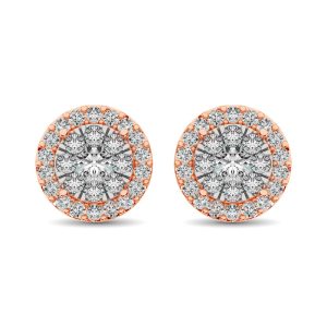 Diamond Stud earrings 3/4 Ct.tw in 14K Rose Gold