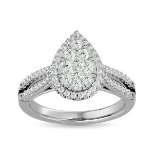 Diamond Engagement Ring 3/4 Ct.tw in 14K White Gold