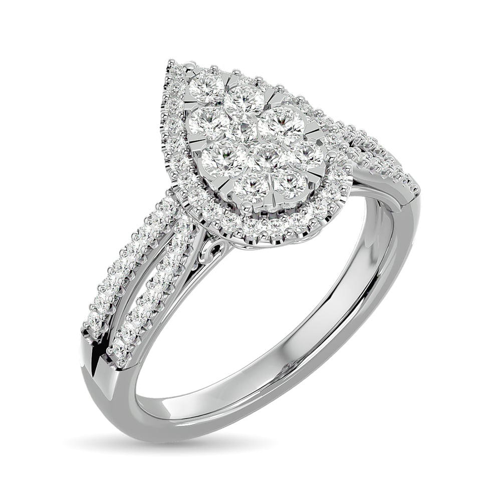 Diamond Engagement Ring 3/4 Ct.tw in 14K White Gold