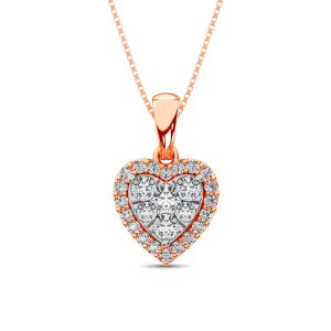 Diamond Fashion Pendant 1/2 Ct.tw Round Cut in 14K Rose Gold