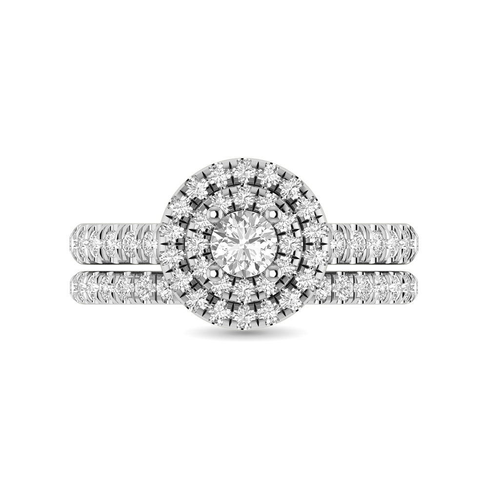 14KT White Gold 1Ct.Tw. Diamond keyani Bridal Ring