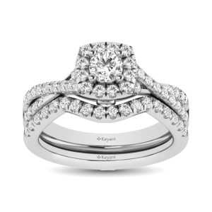 14KT White Gold 1Ct.Tw. Diamond keyani Bridal Ring