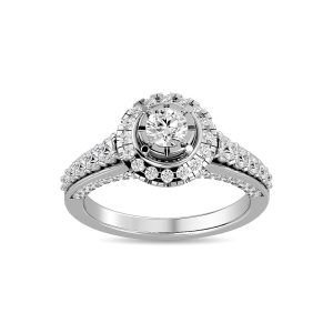 Diamond 1 Ct.Tw. Bridal Ring in 14K White Gold