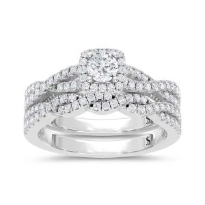 Diamond 3/4 Ct.Tw. Bridal Ring in 14K White Gold