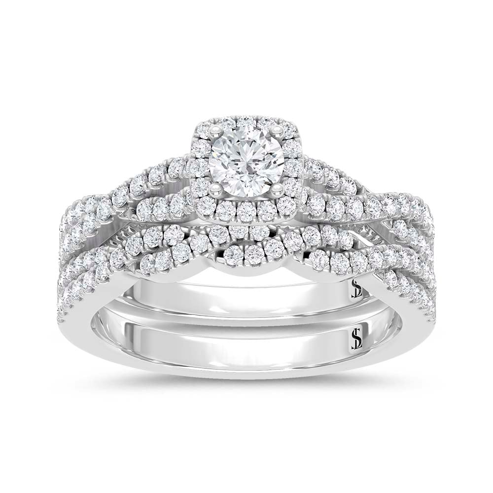 Diamond 3/4 Ct.Tw. Bridal Ring in 14K White Gold