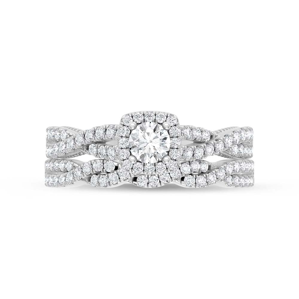 Diamond 3/4 Ct.Tw. Bridal Ring in 14K White Gold