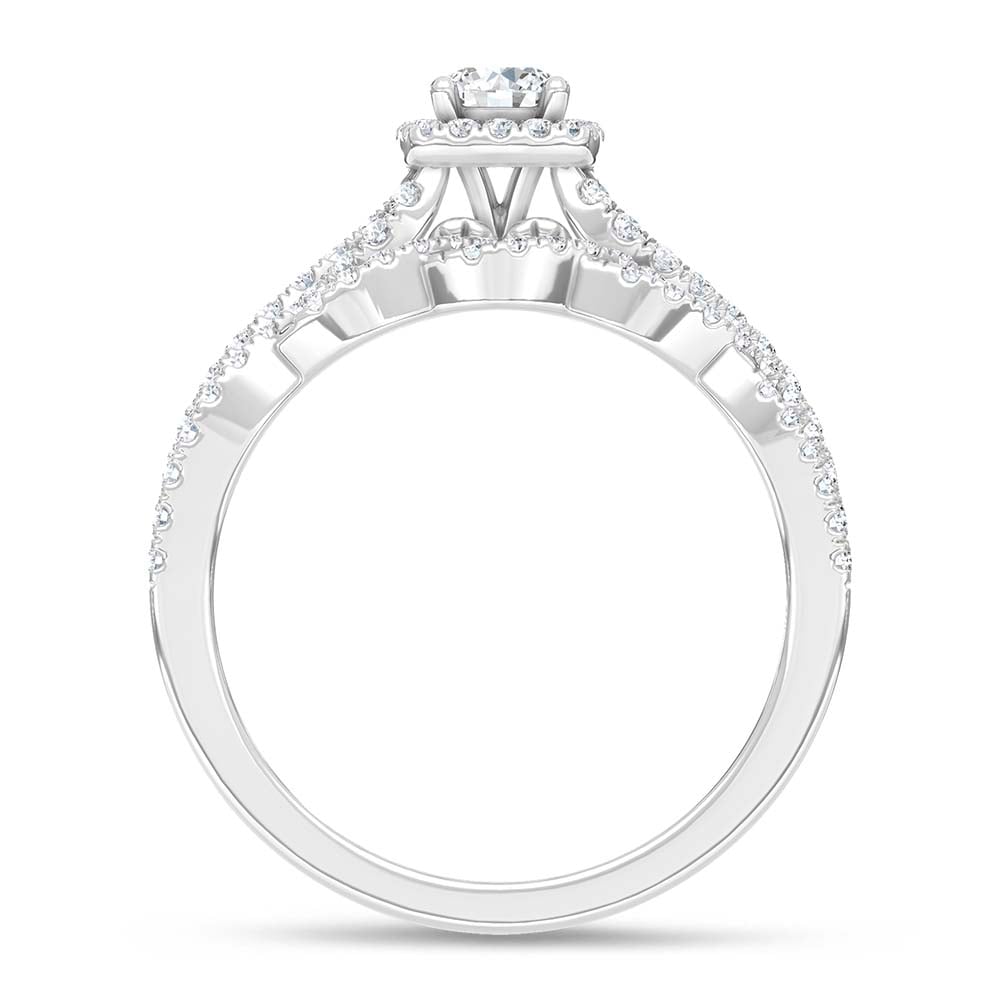 Diamond 3/4 Ct.Tw. Bridal Ring in 14K White Gold