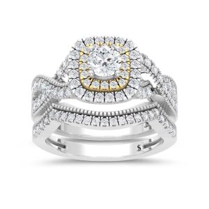Diamond 1 Ct.Tw. Bridal Ring in 14K White Gold