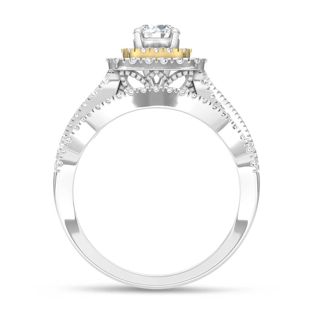 Diamond 1 Ct.Tw. Bridal Ring in 14K White Gold