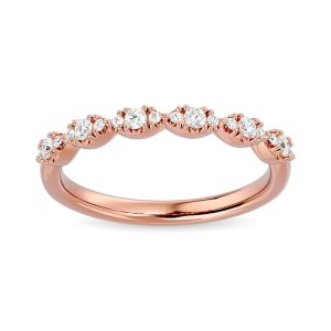 Diamond Wedding Band 1/5 Ct.tw in 14K Rose Gold