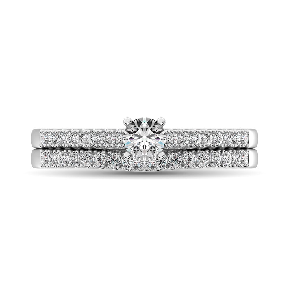 Diamond 1/2 Ct.Tw. Bridal Ring in 14K White Gold