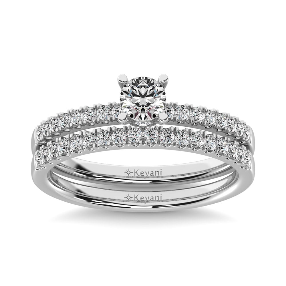 Diamond 3/4 Ct.Tw. Bridal Ring in 14K White Gold